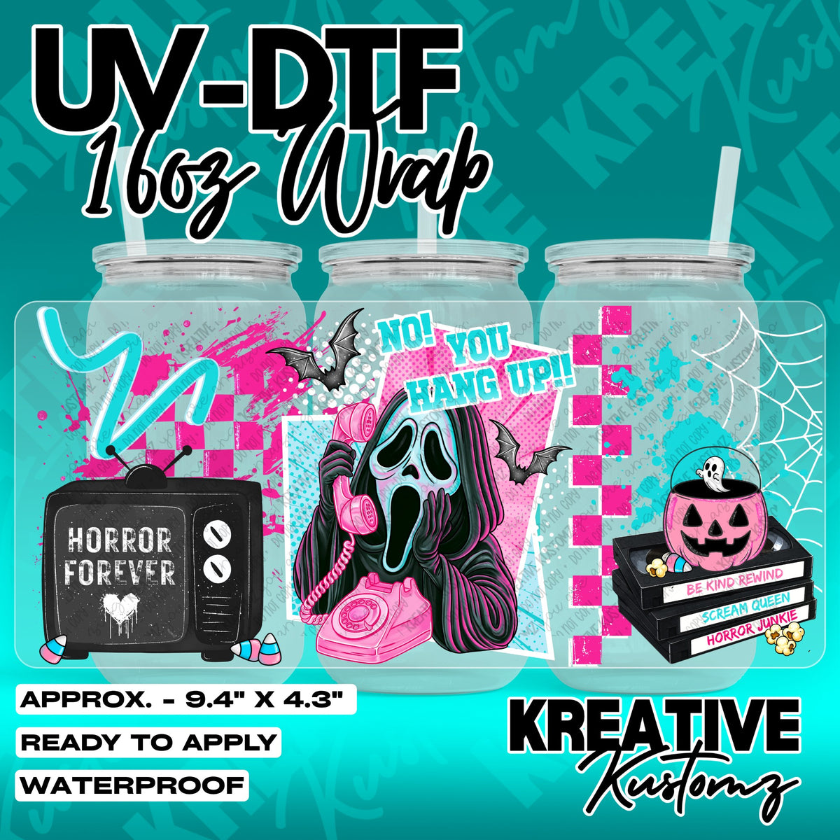 7710 | UV DTF Cup Wrap for 16oz Libbey Glass