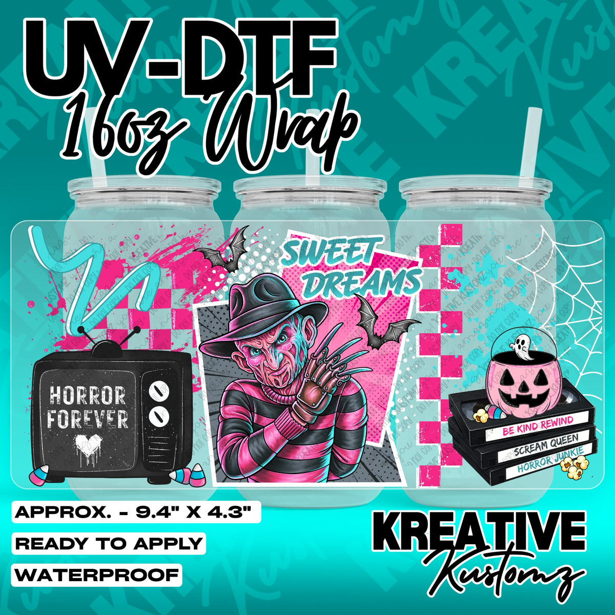 7713 | UV DTF Cup Wrap for 16oz Libbey Glass