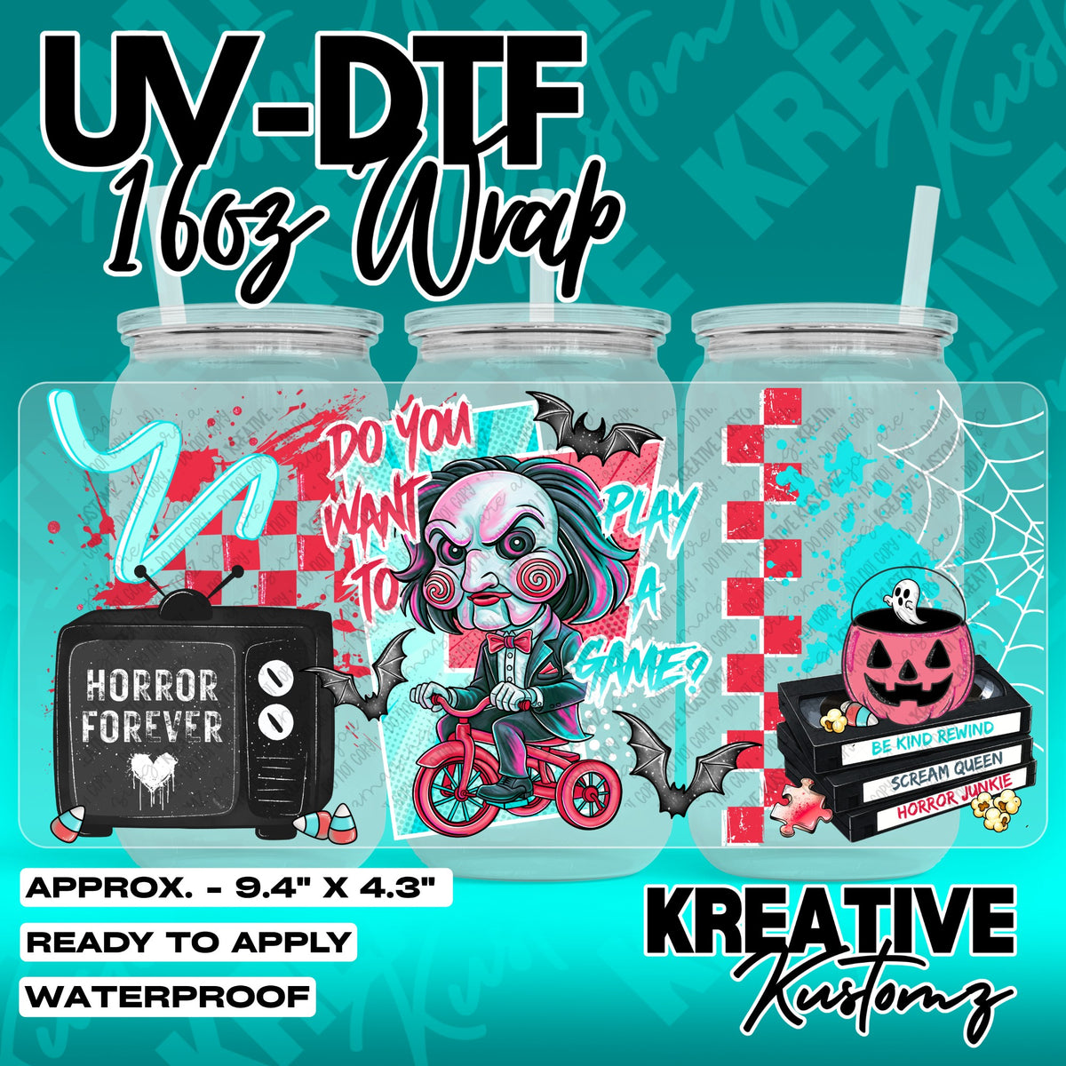 7714 | UV DTF Cup Wrap for 16oz Libbey Glass
