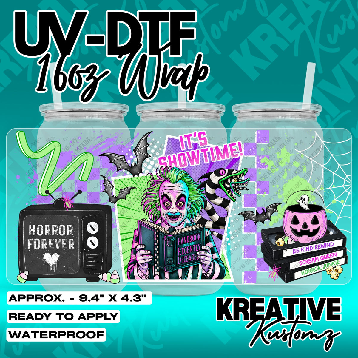 7715 | UV DTF Cup Wrap for 16oz Libbey Glass