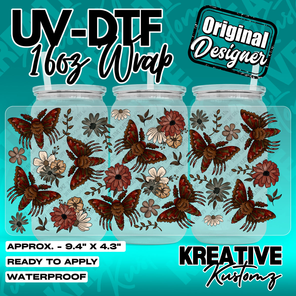 7717 | UV DTF Cup Wrap for 16oz Libbey Glass