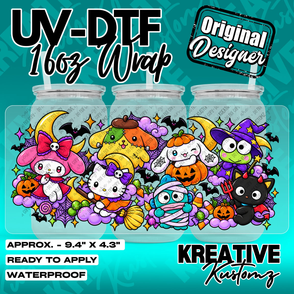 7724 | UV DTF Cup Wrap for 16oz Libbey Glass
