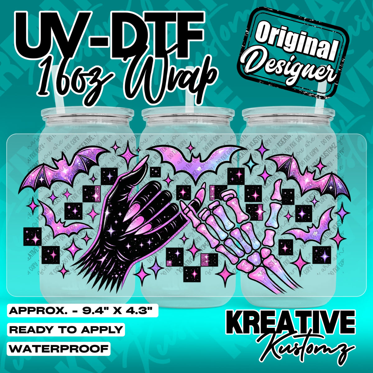 7733 | UV DTF Cup Wrap for 16oz Libbey Glass