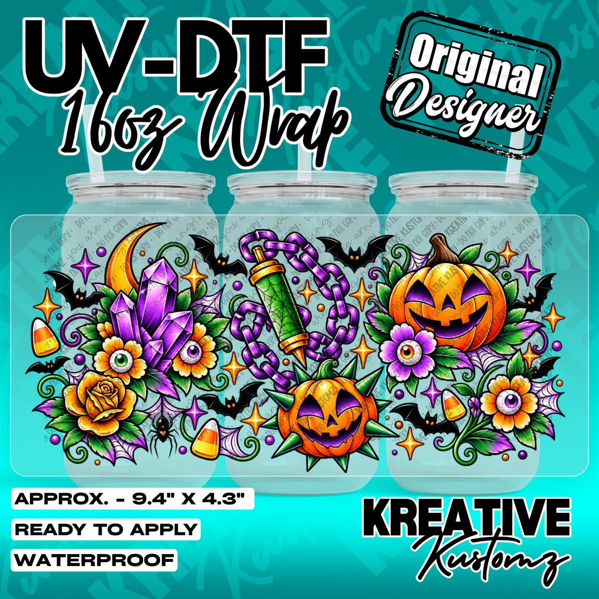 7743 | UV DTF Cup Wrap for 16oz Libbey Glass