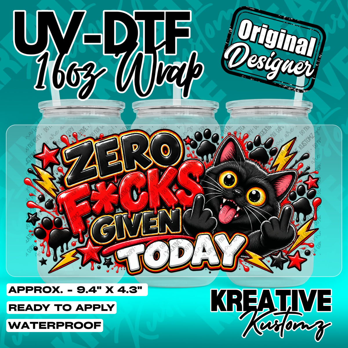 7747 | UV DTF Cup Wrap for 16oz Libbey Glass