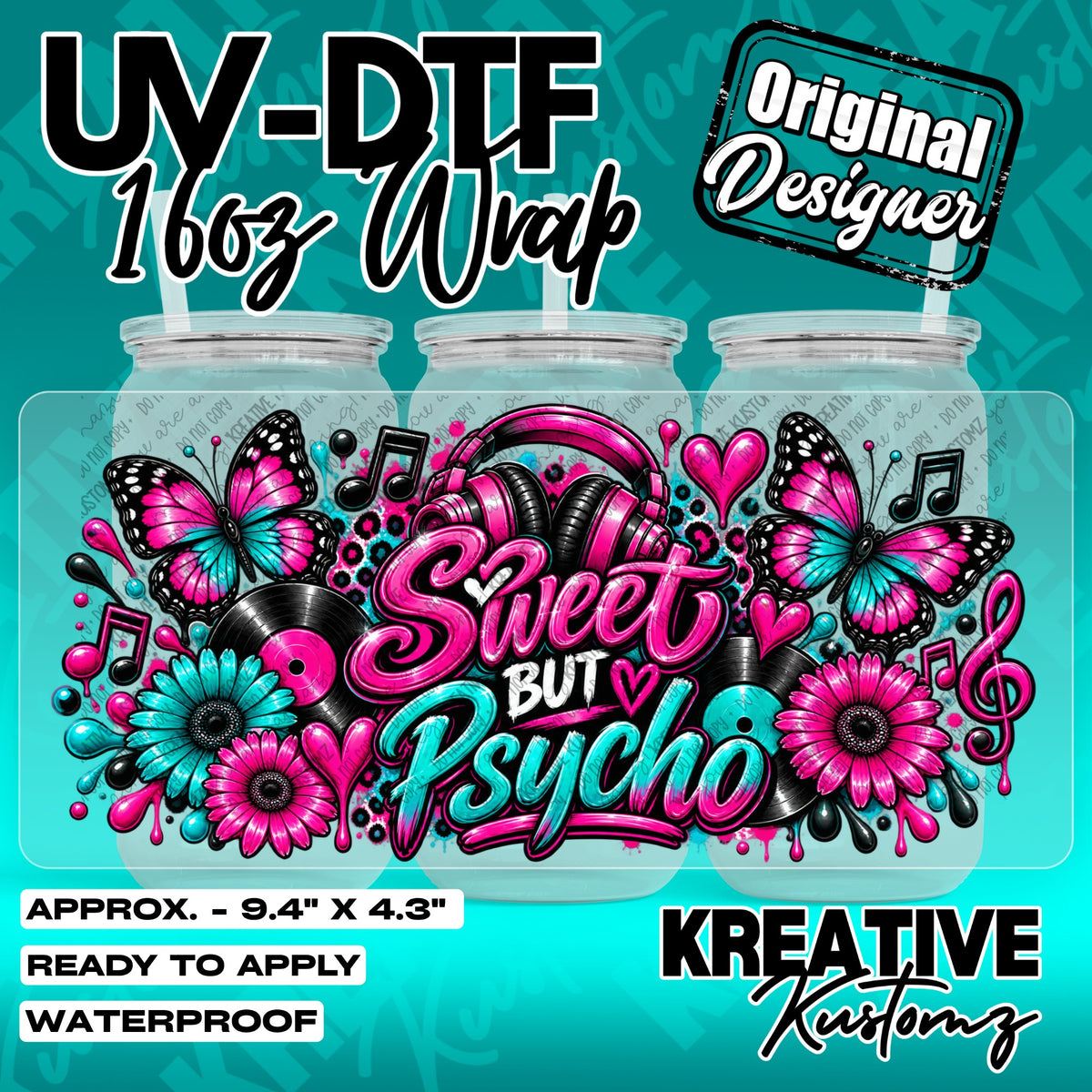 7749 | UV DTF Cup Wrap for 16oz Libbey Glass