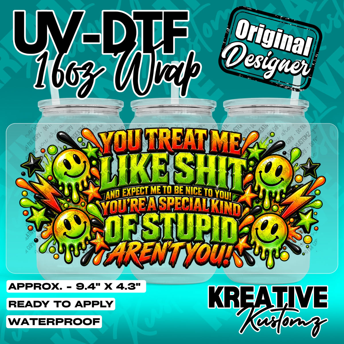 7751 | UV DTF Cup Wrap for 16oz Libbey Glass