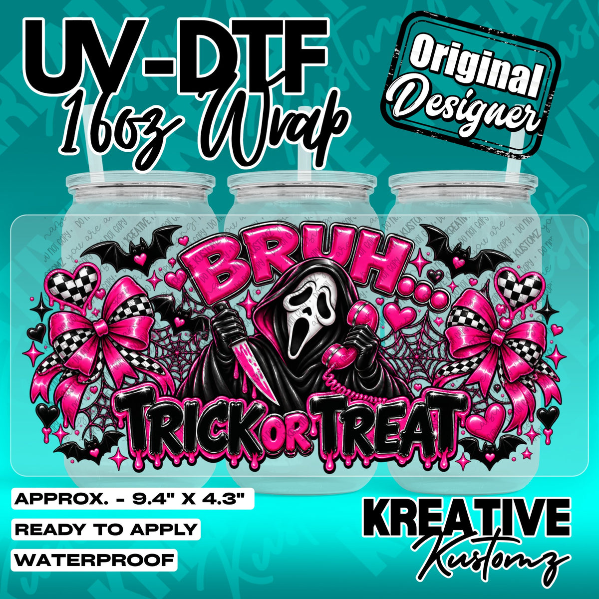 7754 | UV DTF Cup Wrap for 16oz Libbey Glass