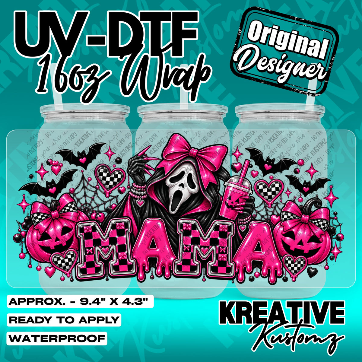 7755 | UV DTF Cup Wrap for 16oz Libbey Glass