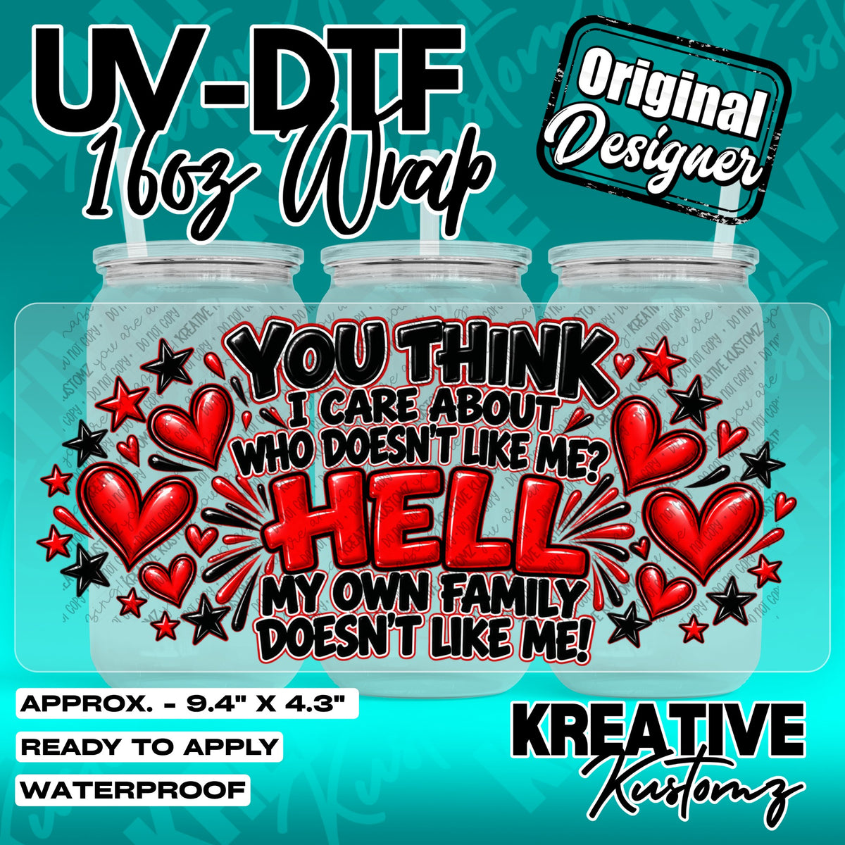 7758 | UV DTF Cup Wrap for 16oz Libbey Glass