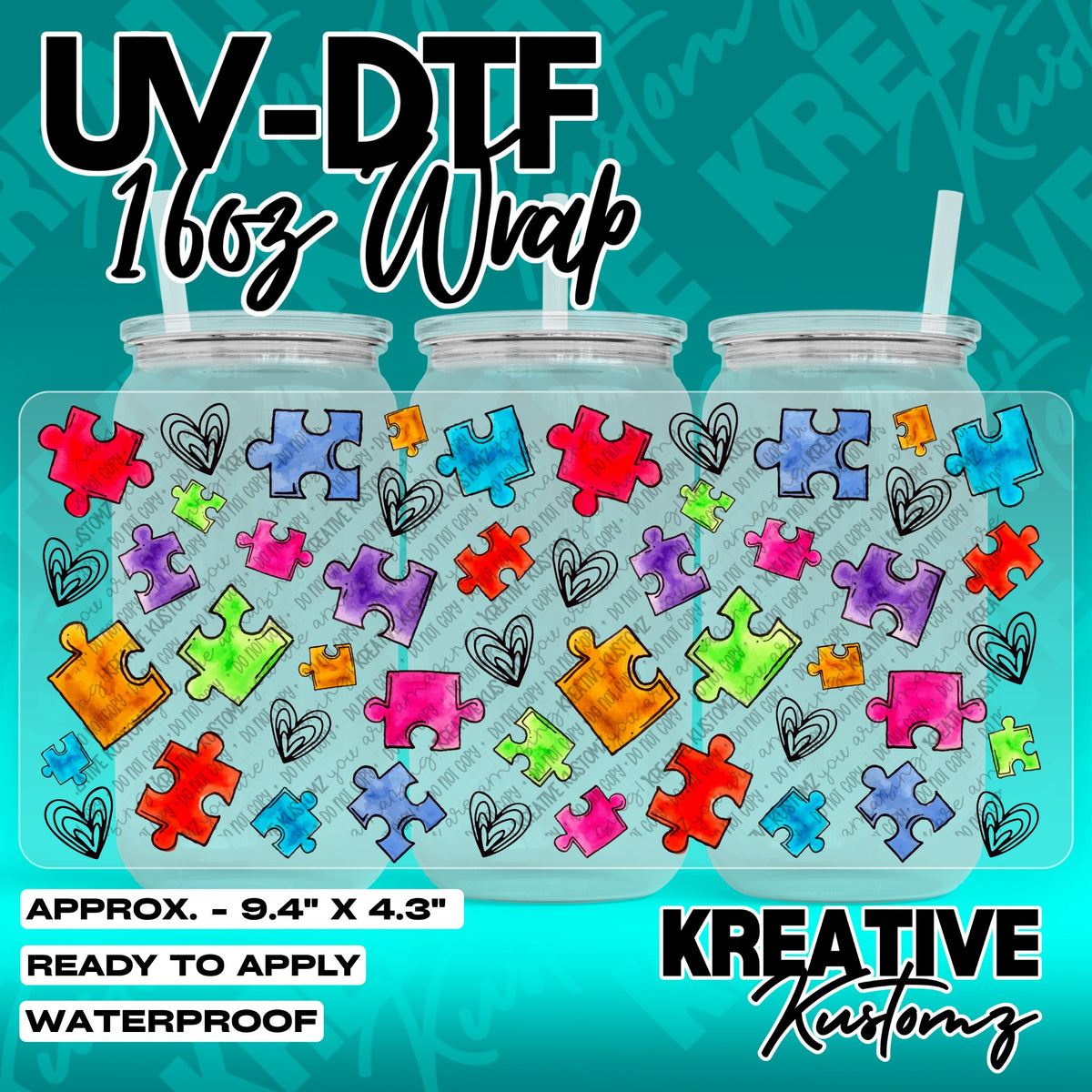 7763 | UV DTF Cup Wrap for 16oz Libbey Glass