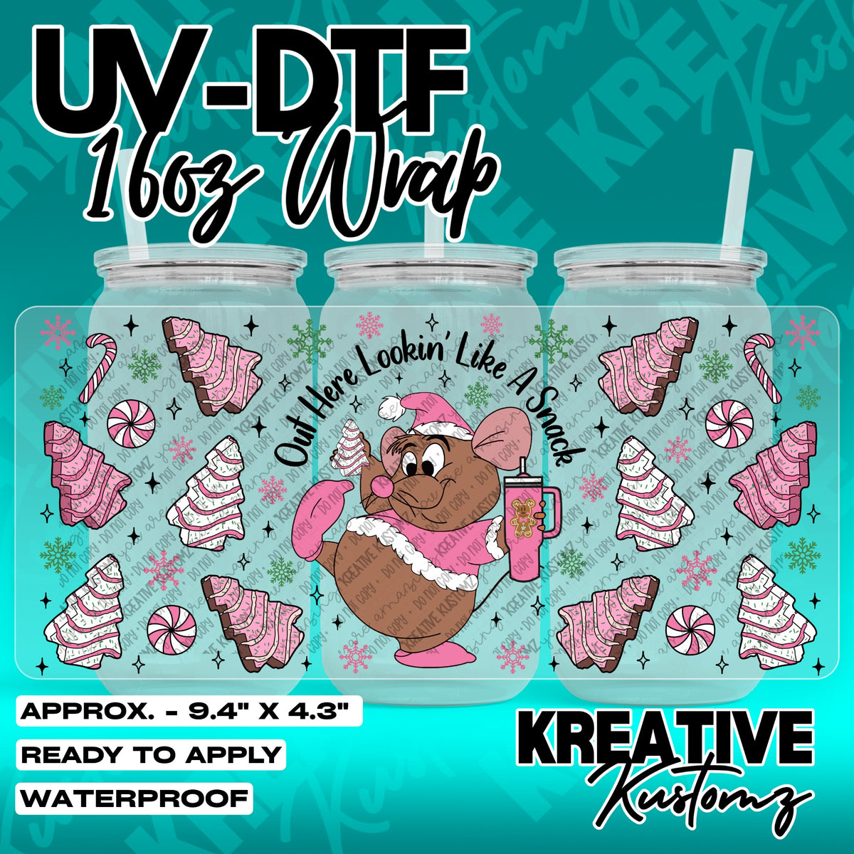 7765 | UV DTF Cup Wrap for 16oz Libbey Glass