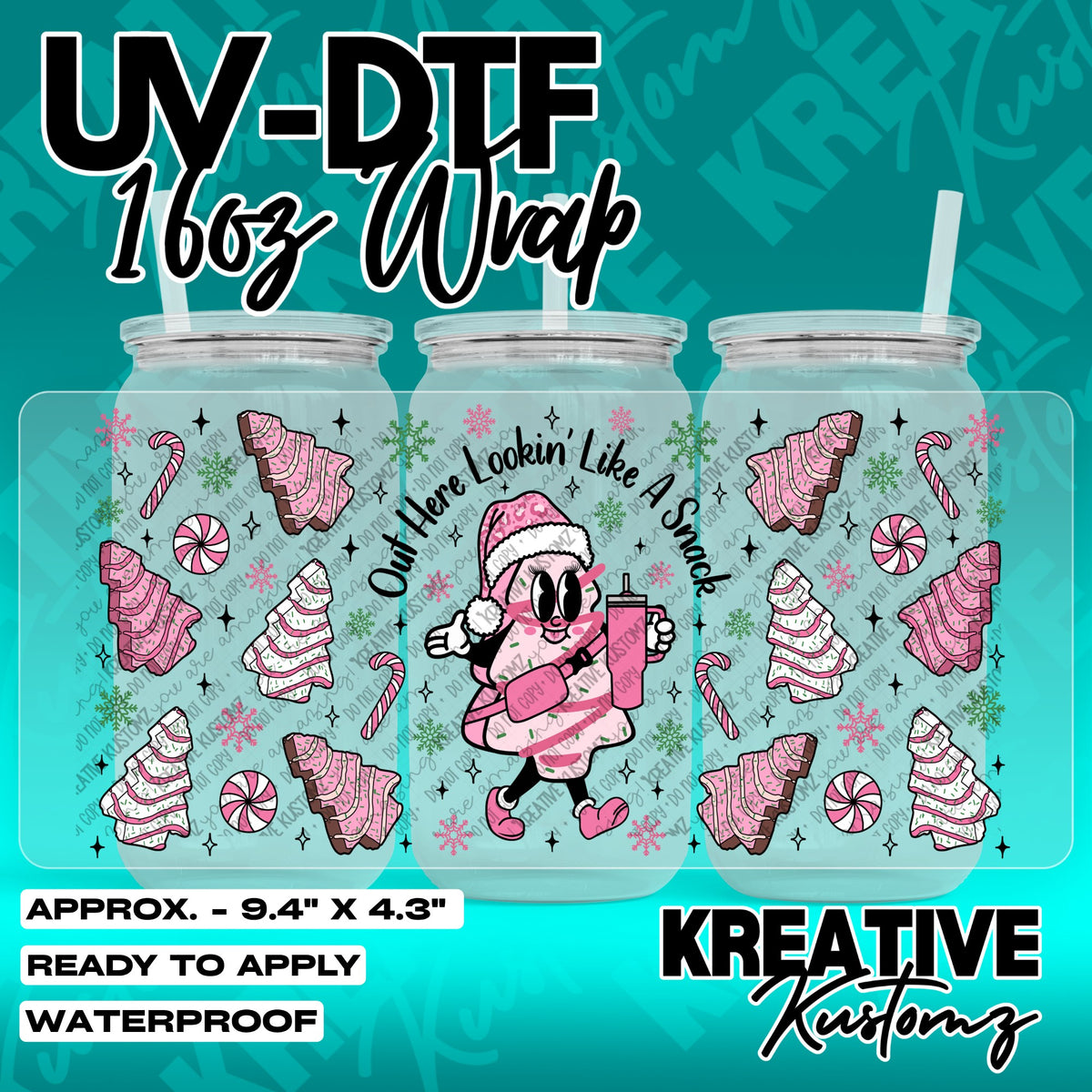 7766 | UV DTF Cup Wrap for 16oz Libbey Glass