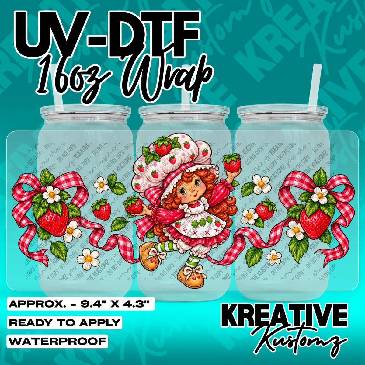 7777 | UV DTF Cup Wrap for 16oz Libbey Glass