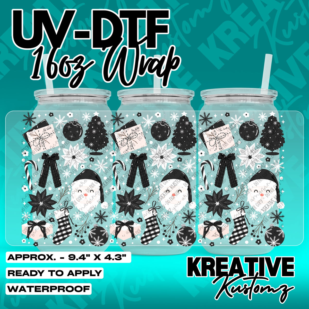 7779 | UV DTF Cup Wrap for 16oz Libbey Glass