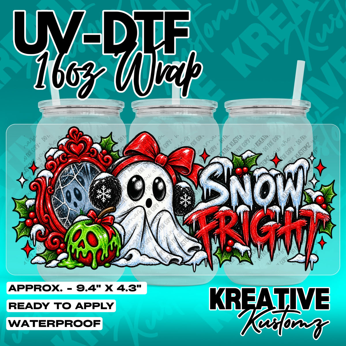 7785 | UV DTF Cup Wrap for 16oz Libbey Glass