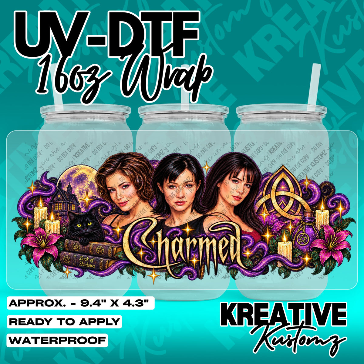 7794 | UV DTF Cup Wrap for 16oz Libbey Glass