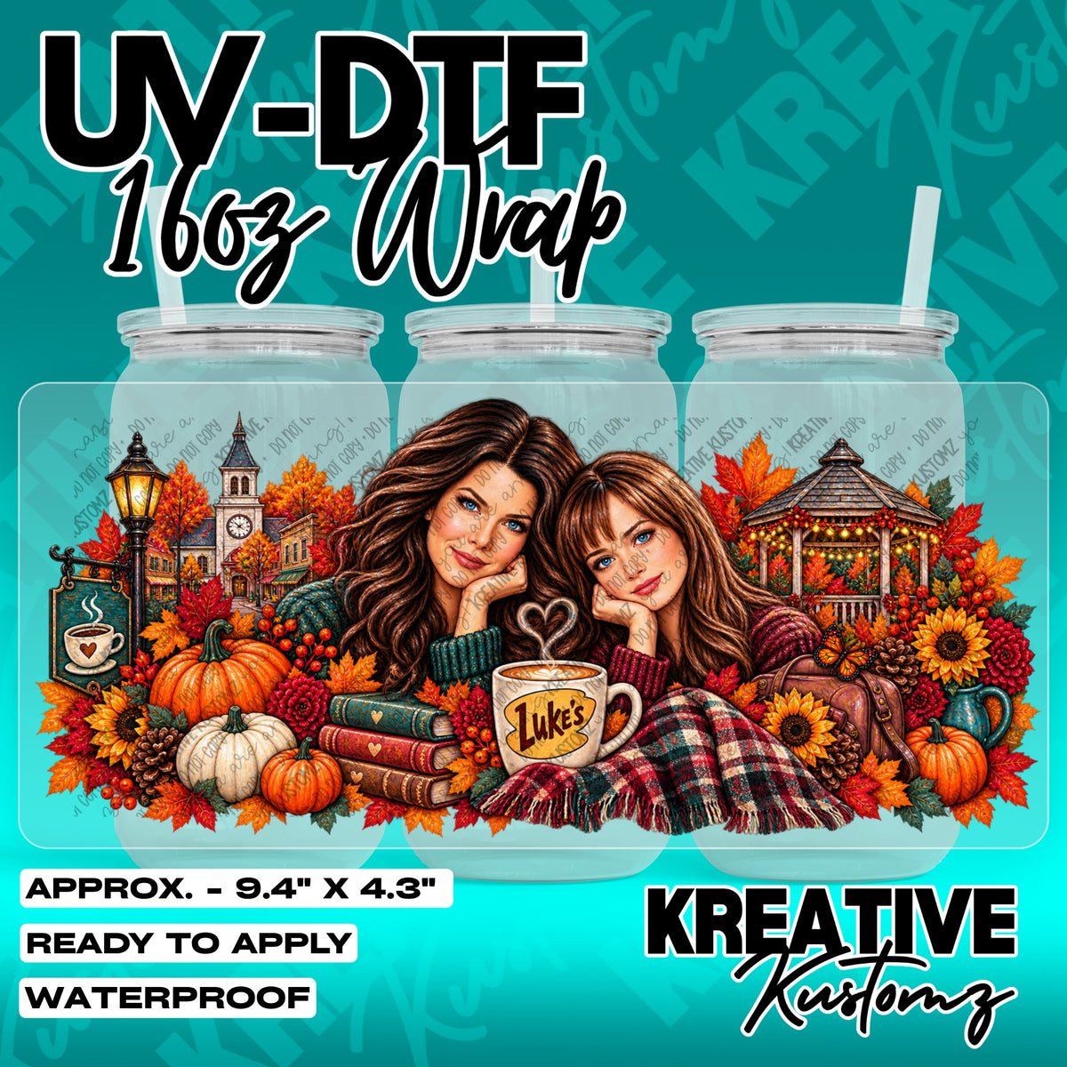 7795 | UV DTF Cup Wrap for 16oz Libbey Glass