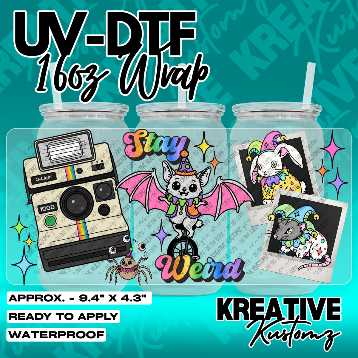 7801 | UV DTF Cup Wrap for 16oz Libbey Glass