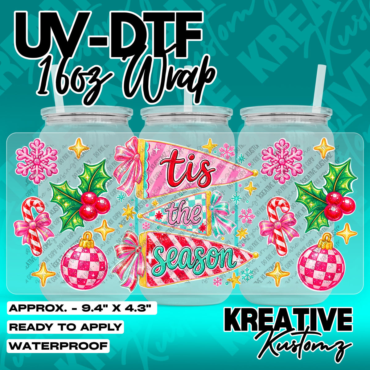 7812 | UV DTF Cup Wrap for 16oz Libbey Glass