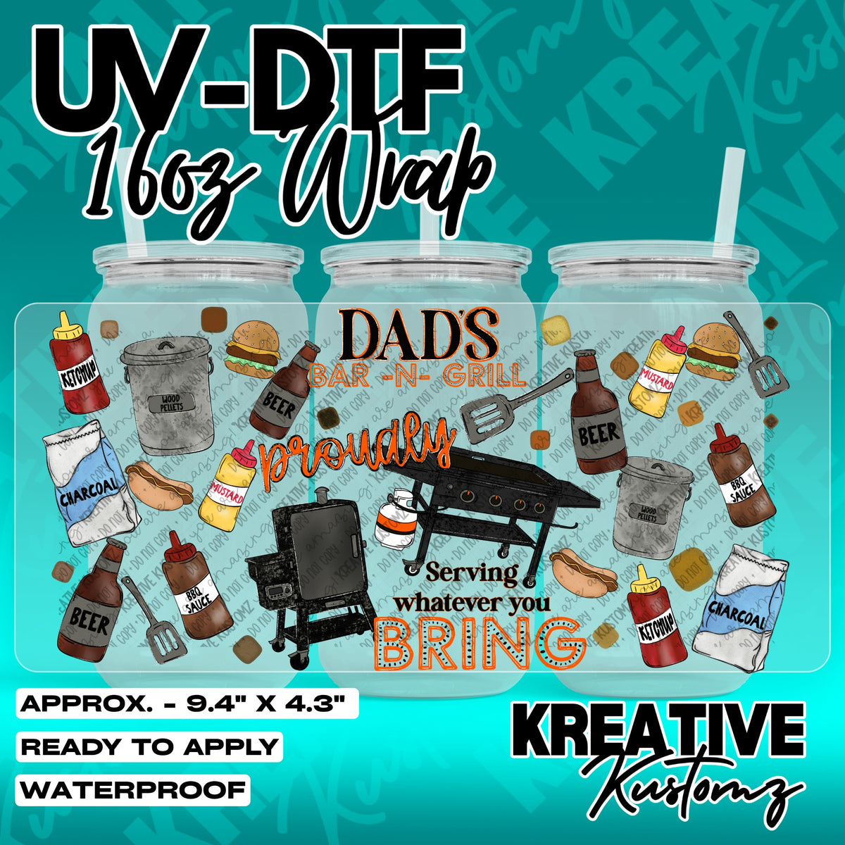 7815 | UV DTF Cup Wrap for 16oz Libbey Glass
