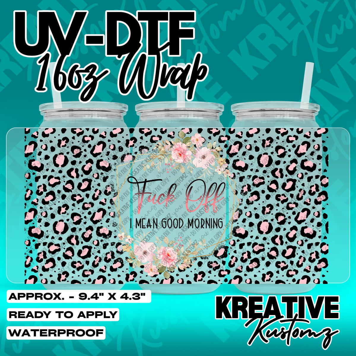 7816 | UV DTF Cup Wrap for 16oz Libbey Glass