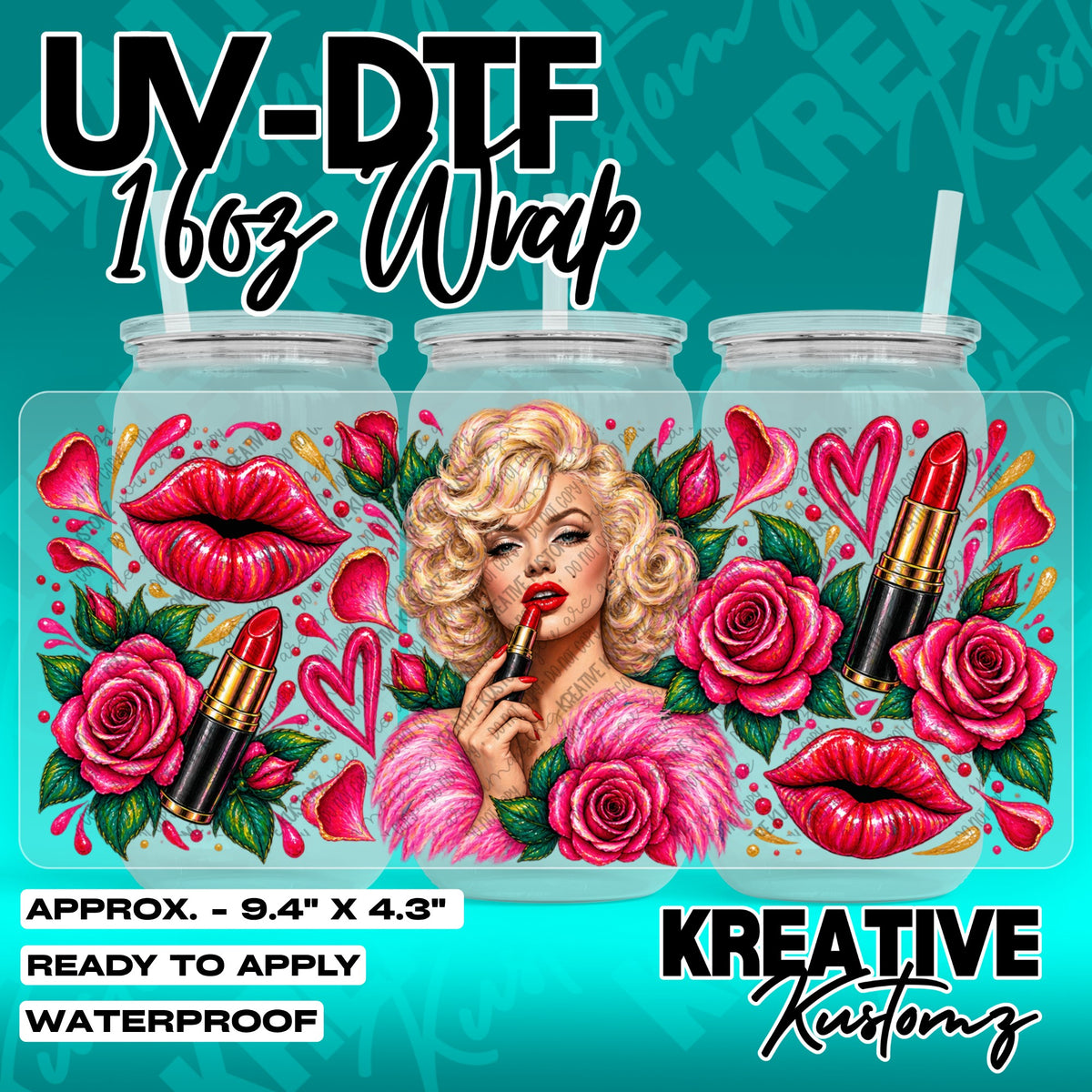 7823 | UV DTF Cup Wrap for 16oz Libbey Glass