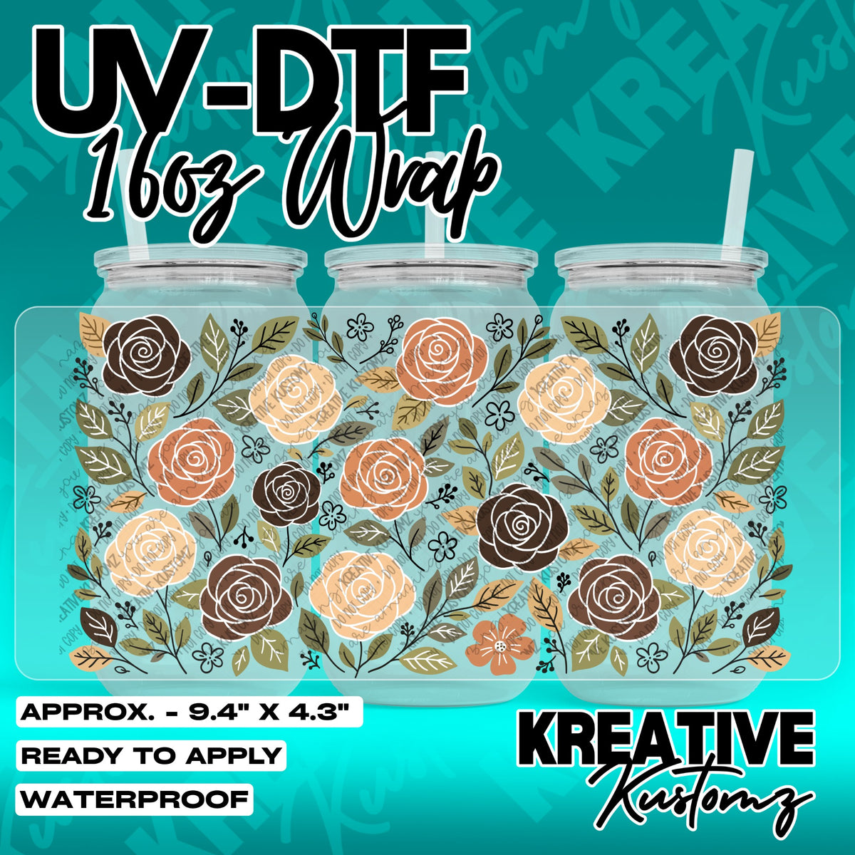 7824 | UV DTF Cup Wrap for 16oz Libbey Glass