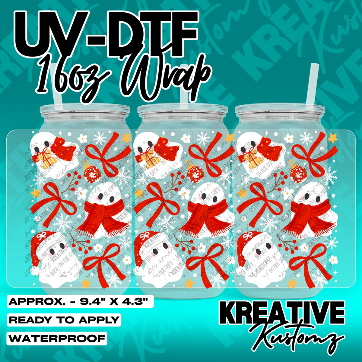 7826 | UV DTF Cup Wrap for 16oz Libbey Glass
