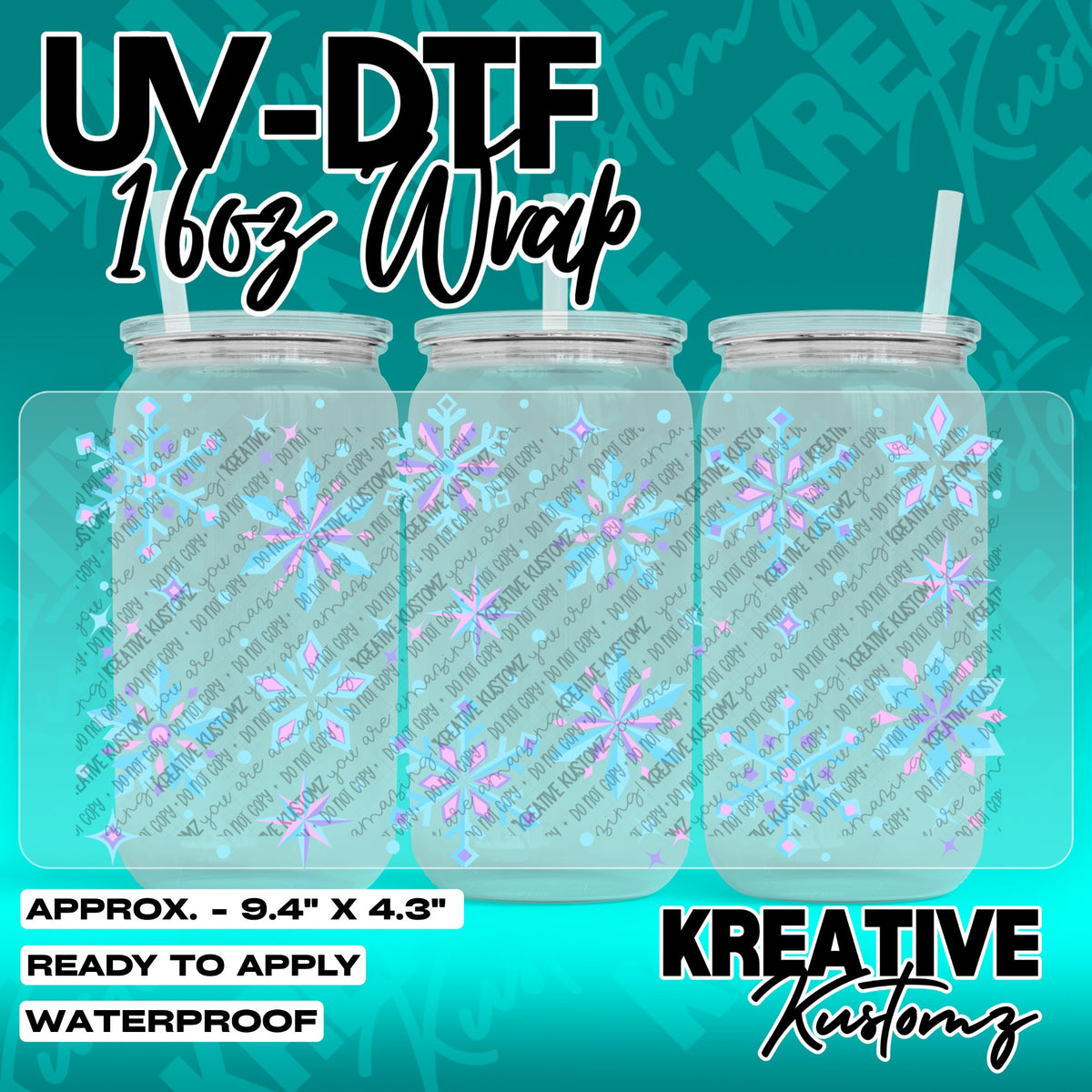 7827 | UV DTF Cup Wrap for 16oz Libbey Glass