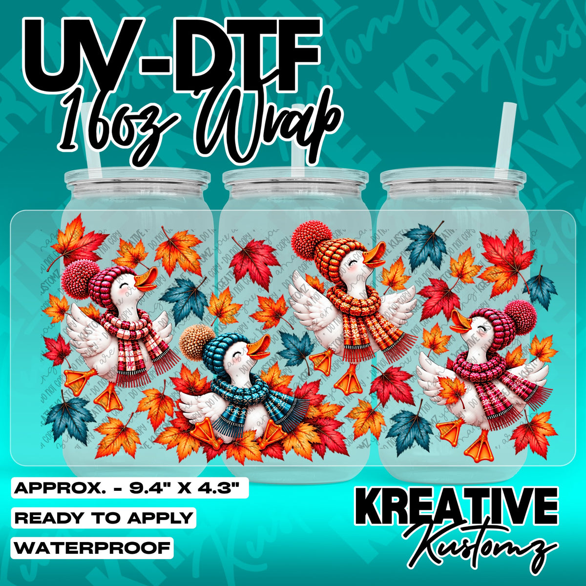 7828 | UV DTF Cup Wrap for 16oz Libbey Glass
