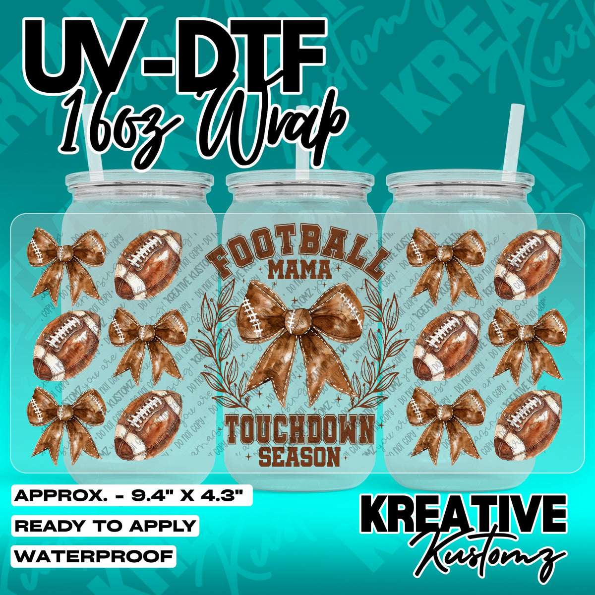7830 | UV DTF Cup Wrap for 16oz Libbey Glass