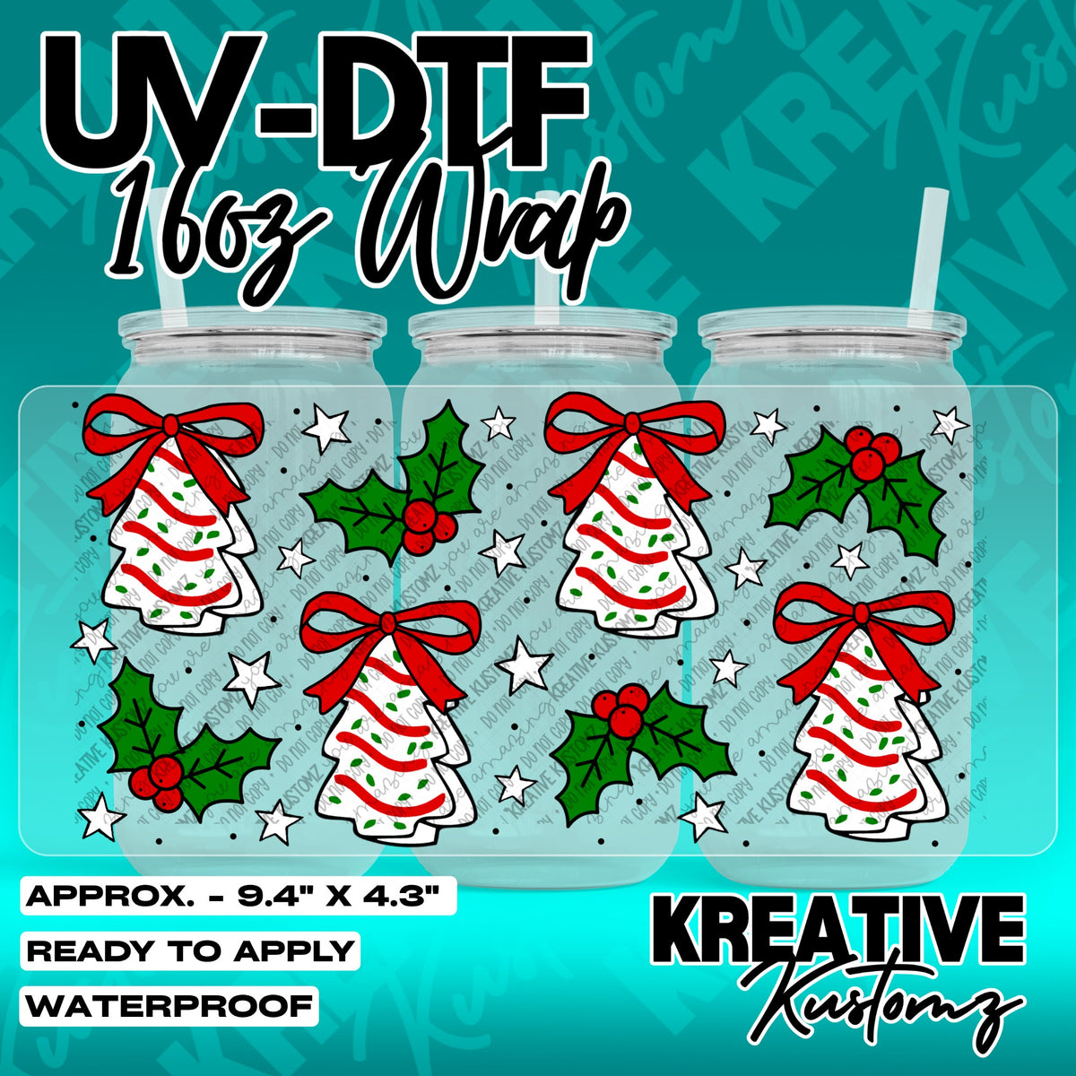 7832 | UV DTF Cup Wrap for 16oz Libbey Glass