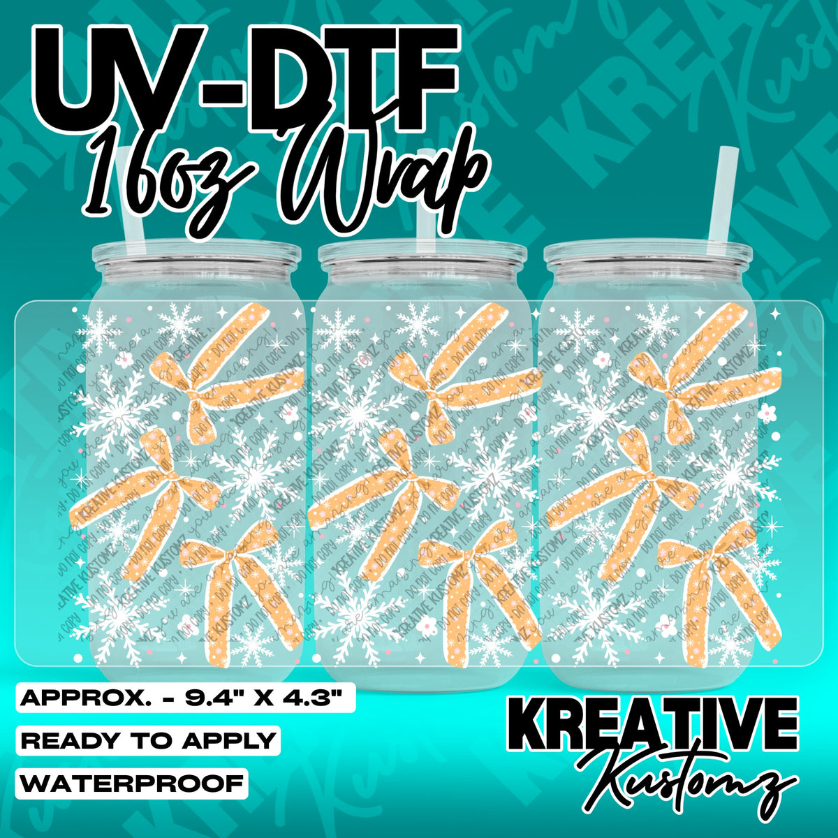 7836 | UV DTF Cup Wrap for 16oz Libbey Glass