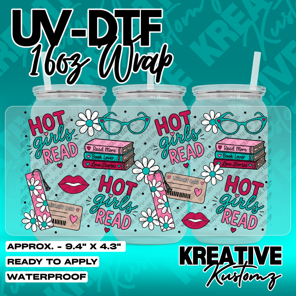 7838 | UV DTF Cup Wrap for 16oz Libbey Glass