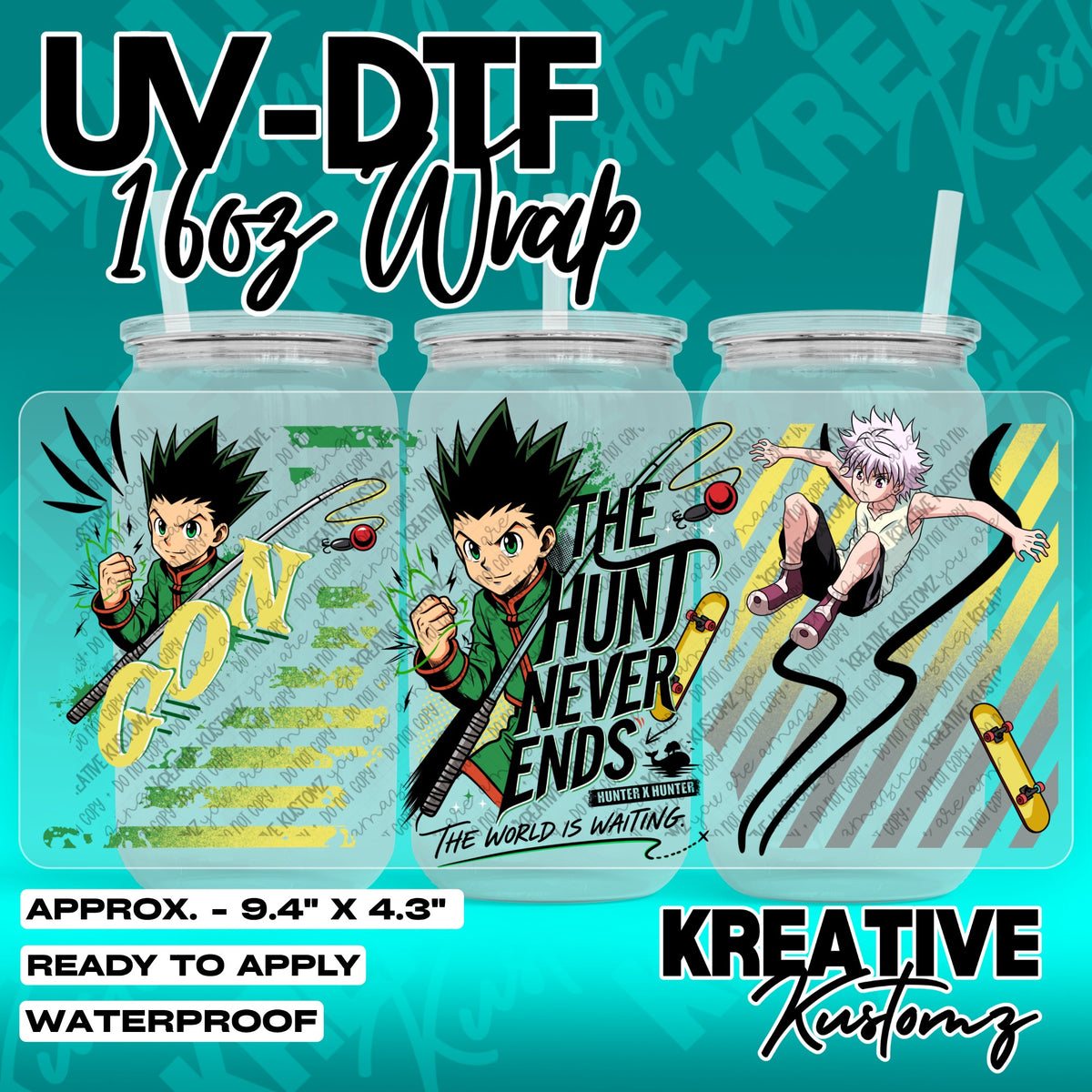 7849 | UV DTF Cup Wrap for 16oz Libbey Glass
