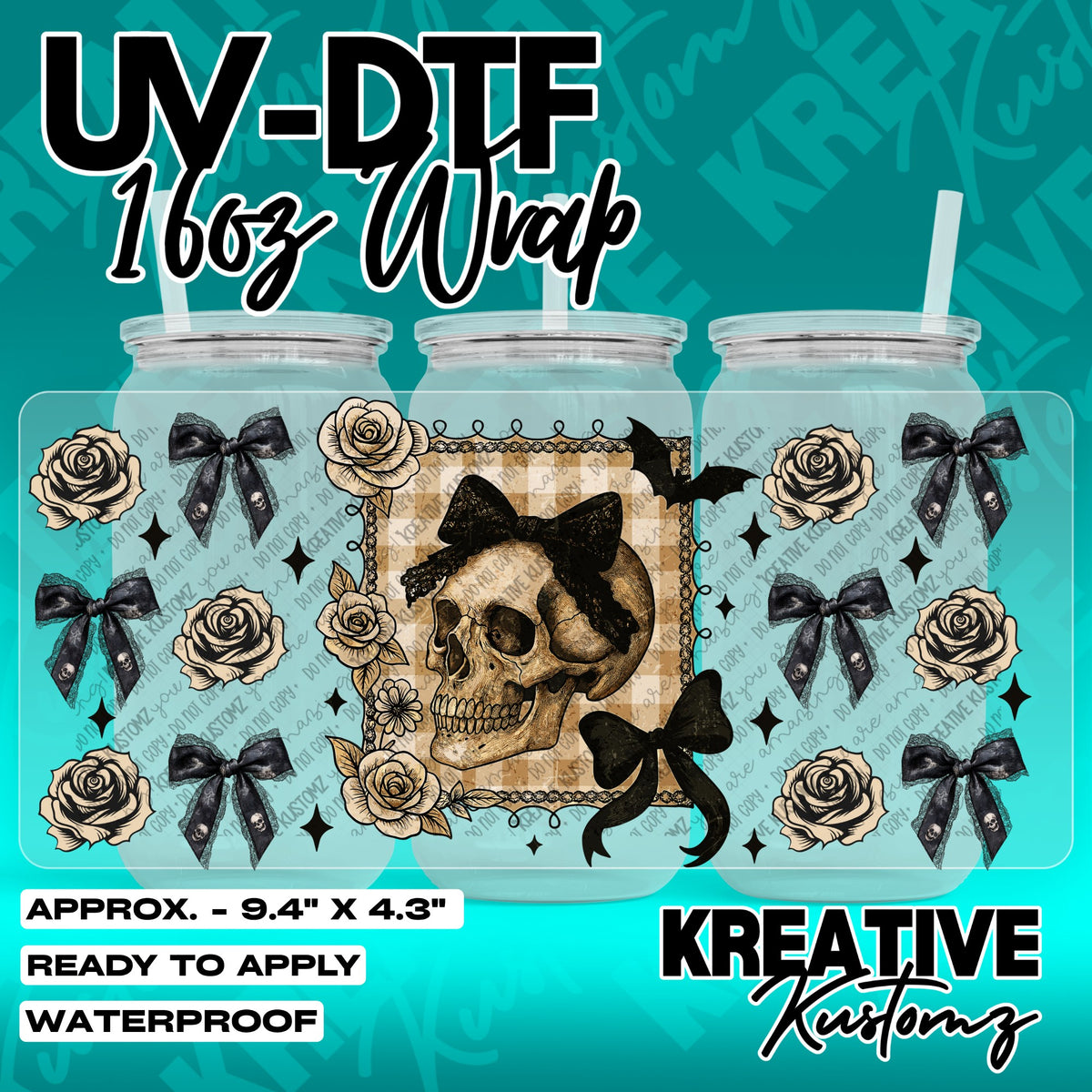 7852 | UV DTF Cup Wrap for 16oz Libbey Glass