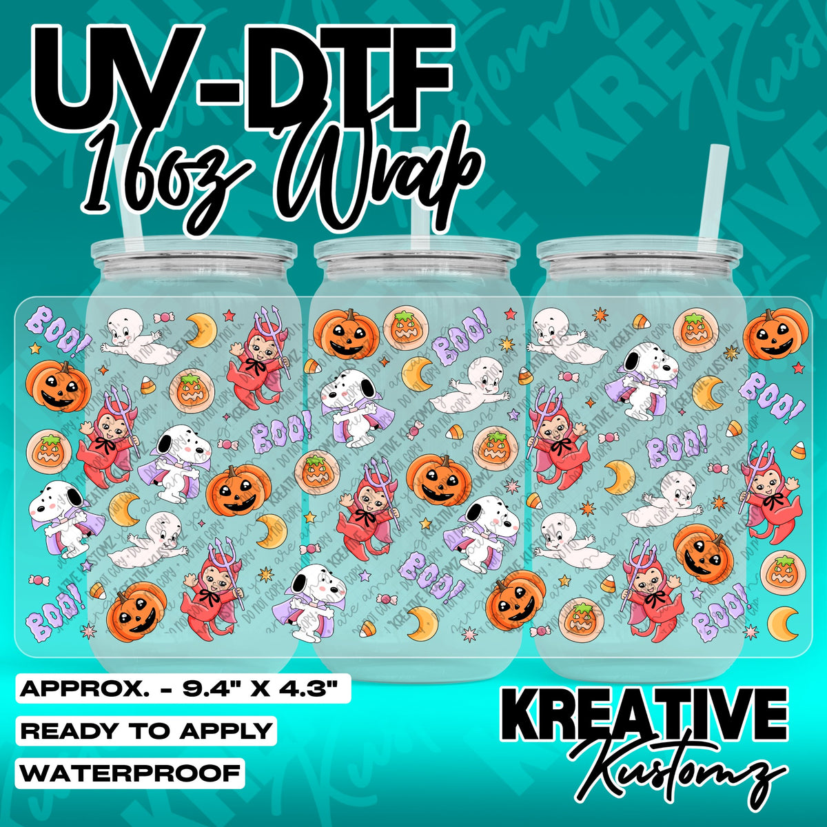 7854 | UV DTF Cup Wrap for 16oz Libbey Glass
