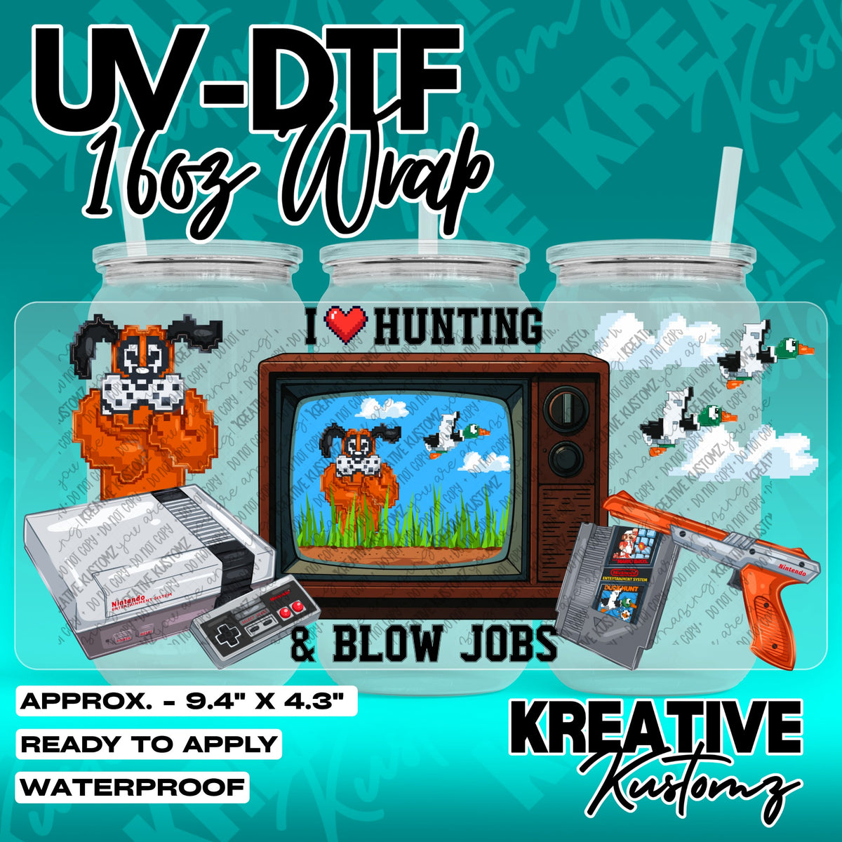7855 | UV DTF Cup Wrap for 16oz Libbey Glass