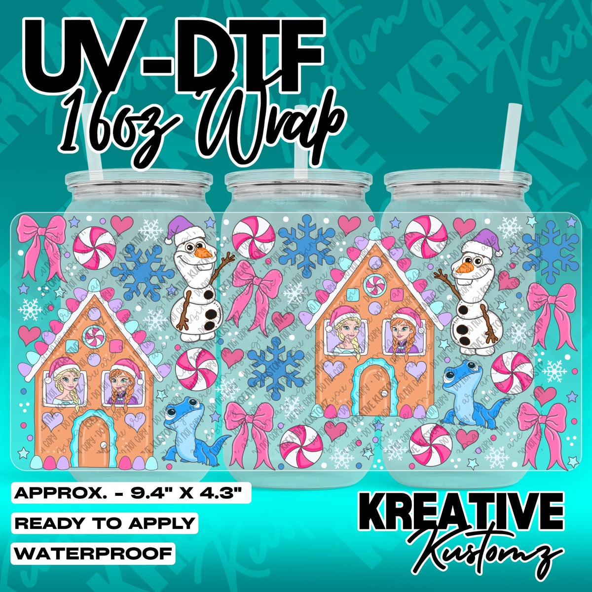 7858 | UV DTF Cup Wrap for 16oz Libbey Glass