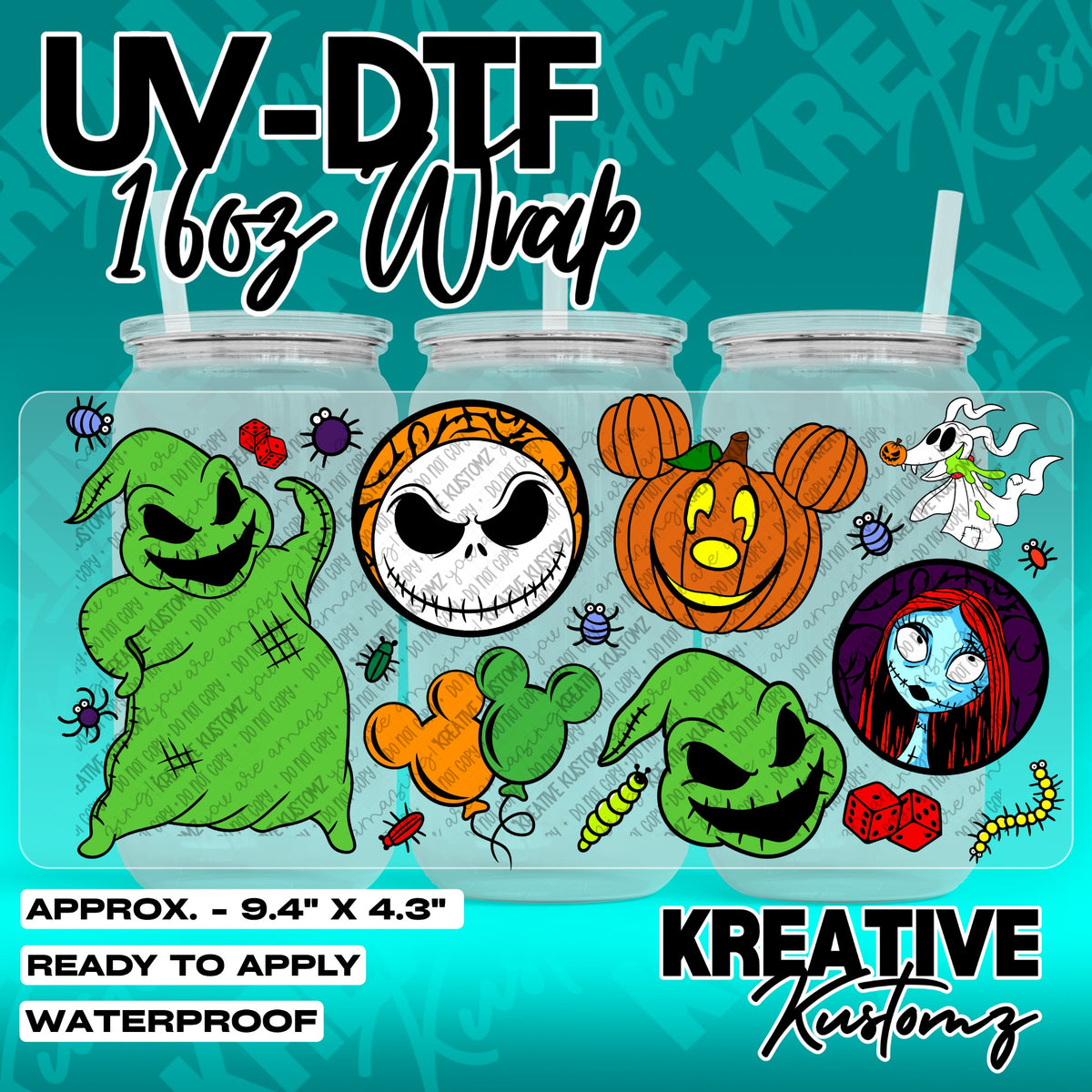 7859 | UV DTF Cup Wrap for 16oz Libbey Glass