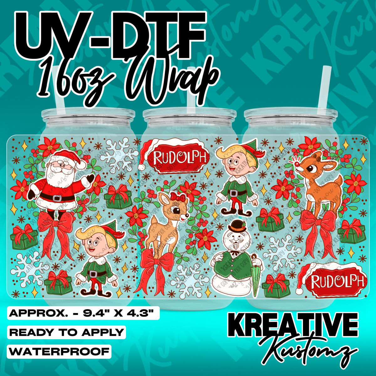 7861 | UV DTF Cup Wrap for 16oz Libbey Glass