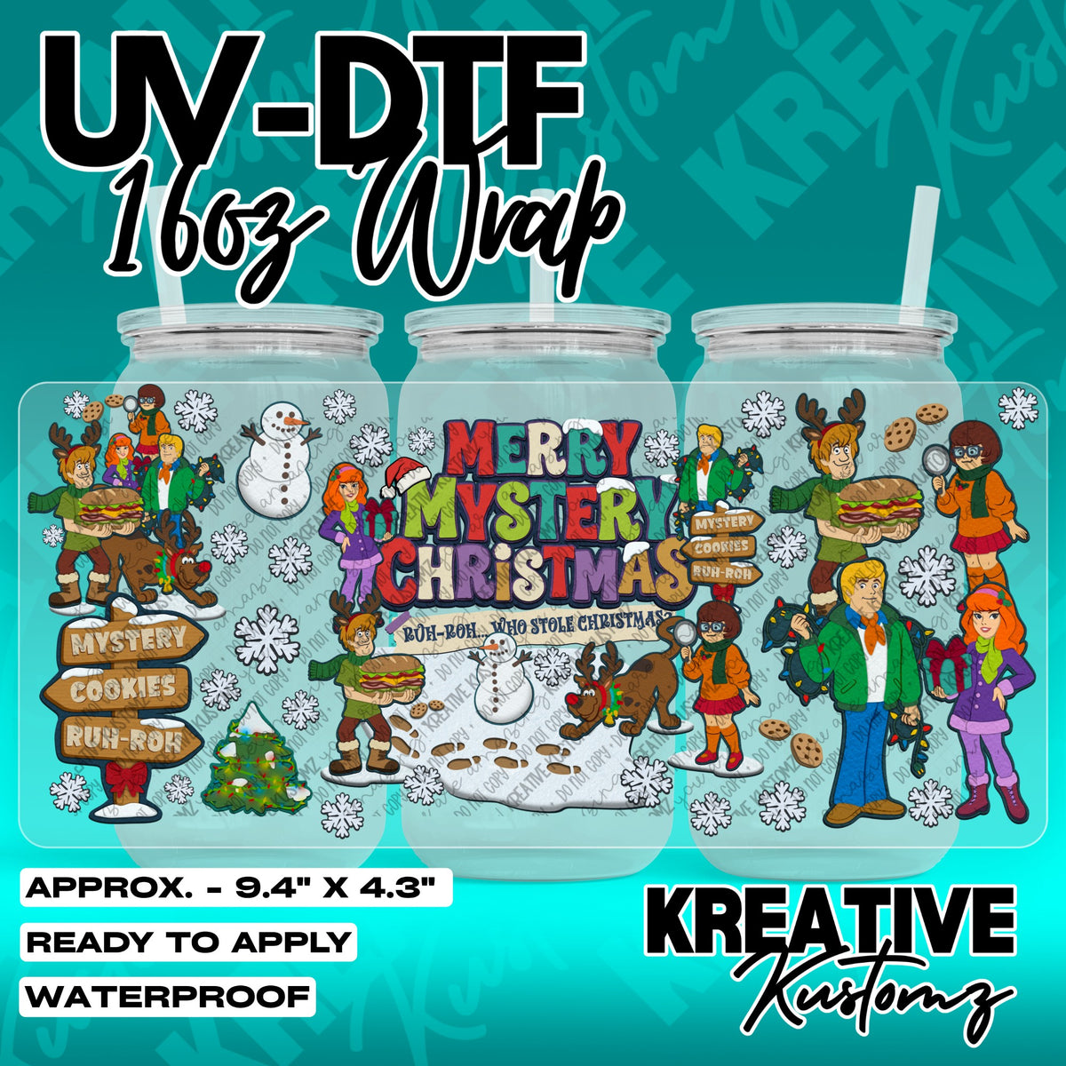 7862 | UV DTF Cup Wrap for 16oz Libbey Glass