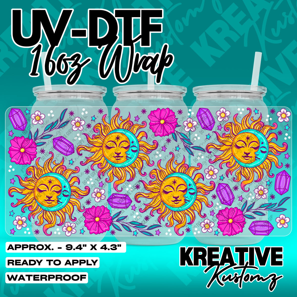 7864 | UV DTF Cup Wrap for 16oz Libbey Glass