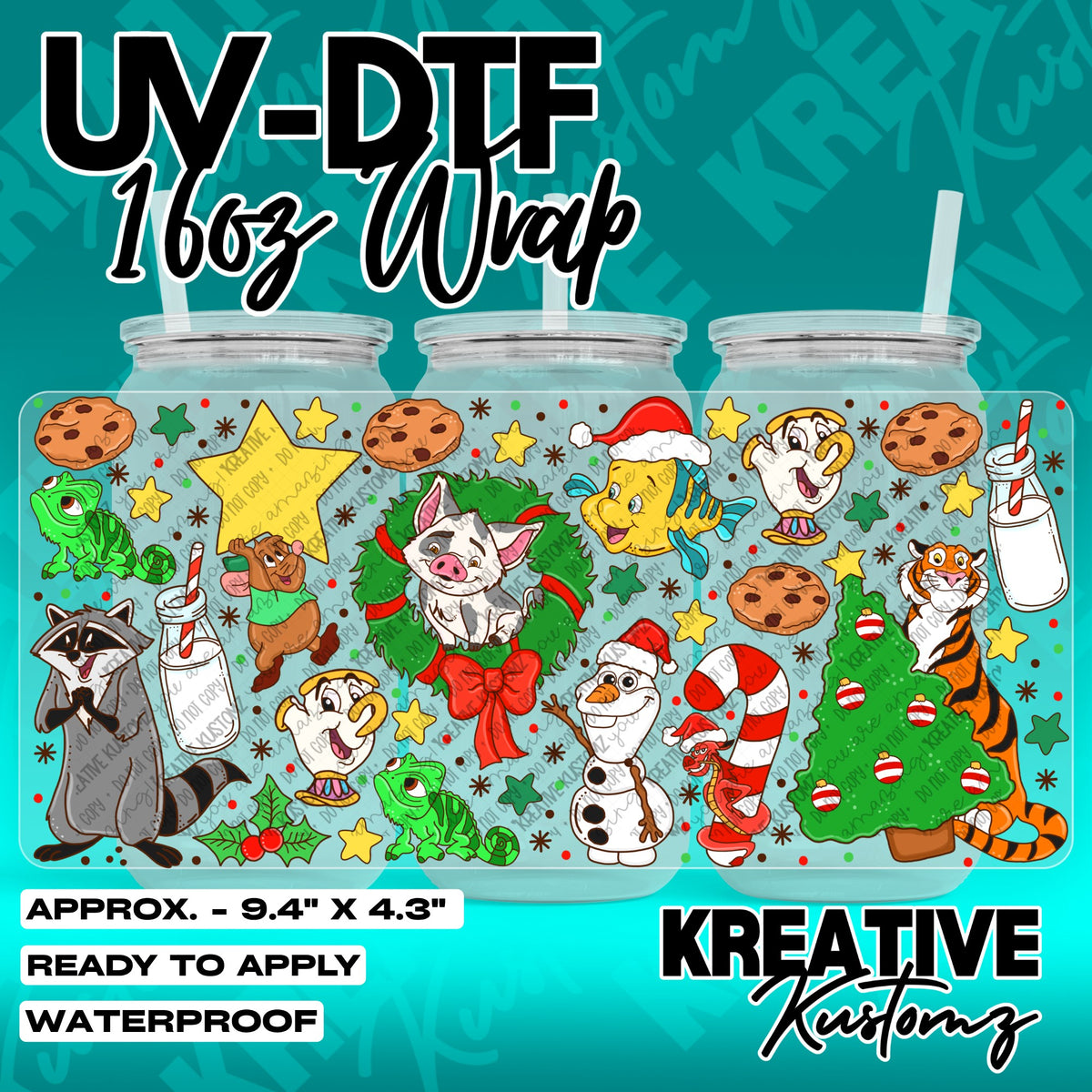 7865 | UV DTF Cup Wrap for 16oz Libbey Glass