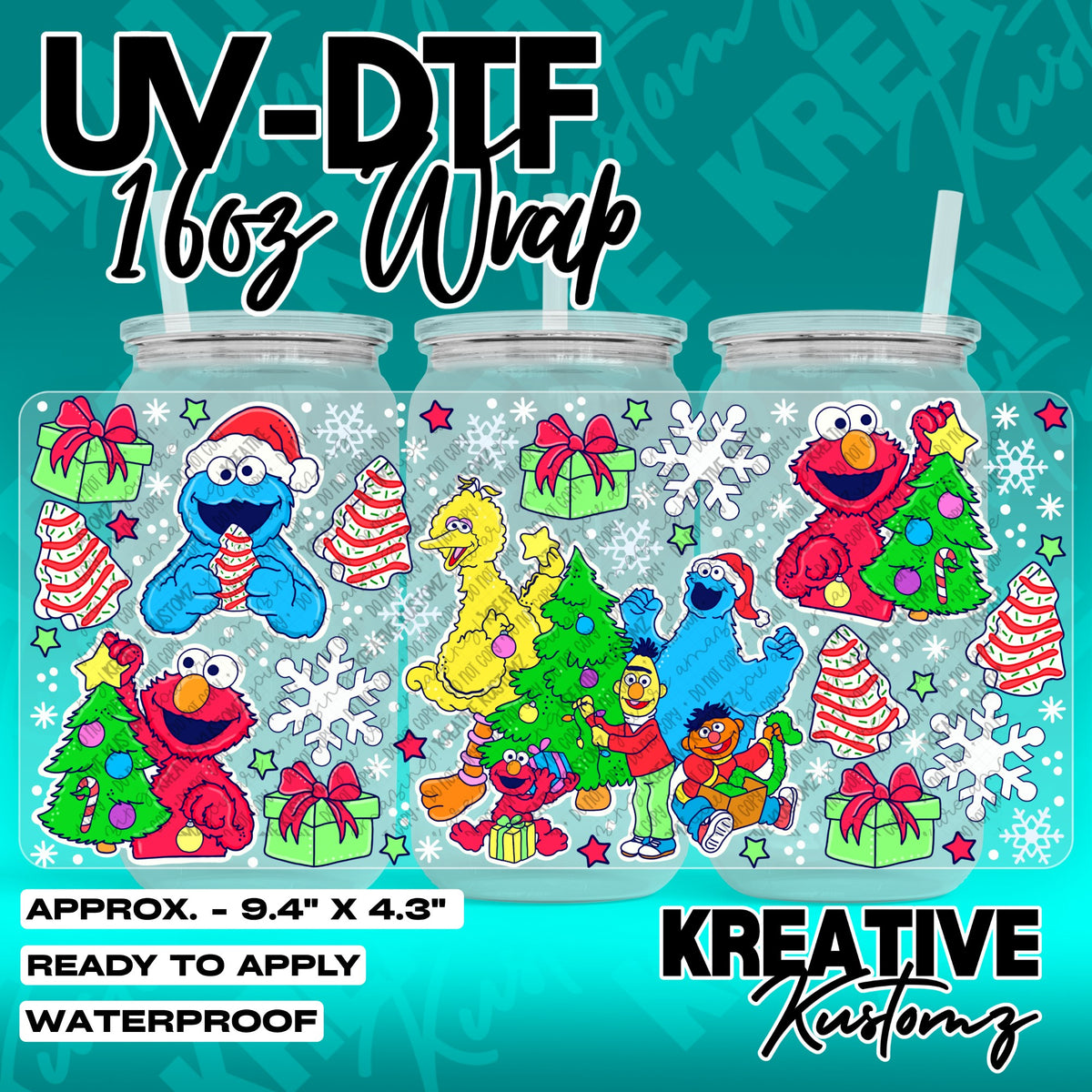 7866 | UV DTF Cup Wrap for 16oz Libbey Glass