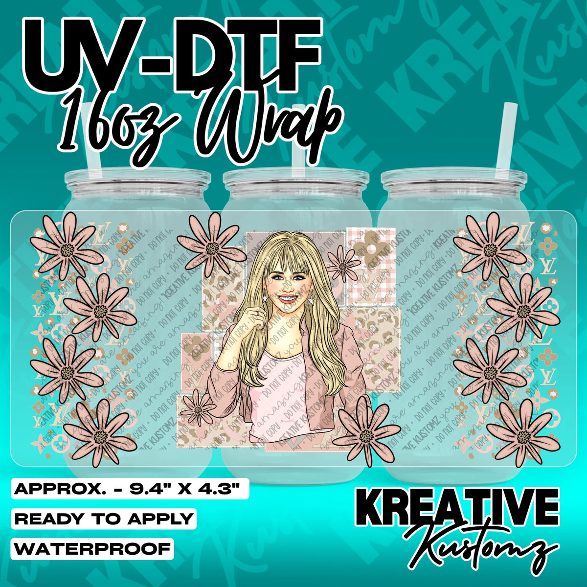 7867 | UV DTF Cup Wrap for 16oz Libbey Glass