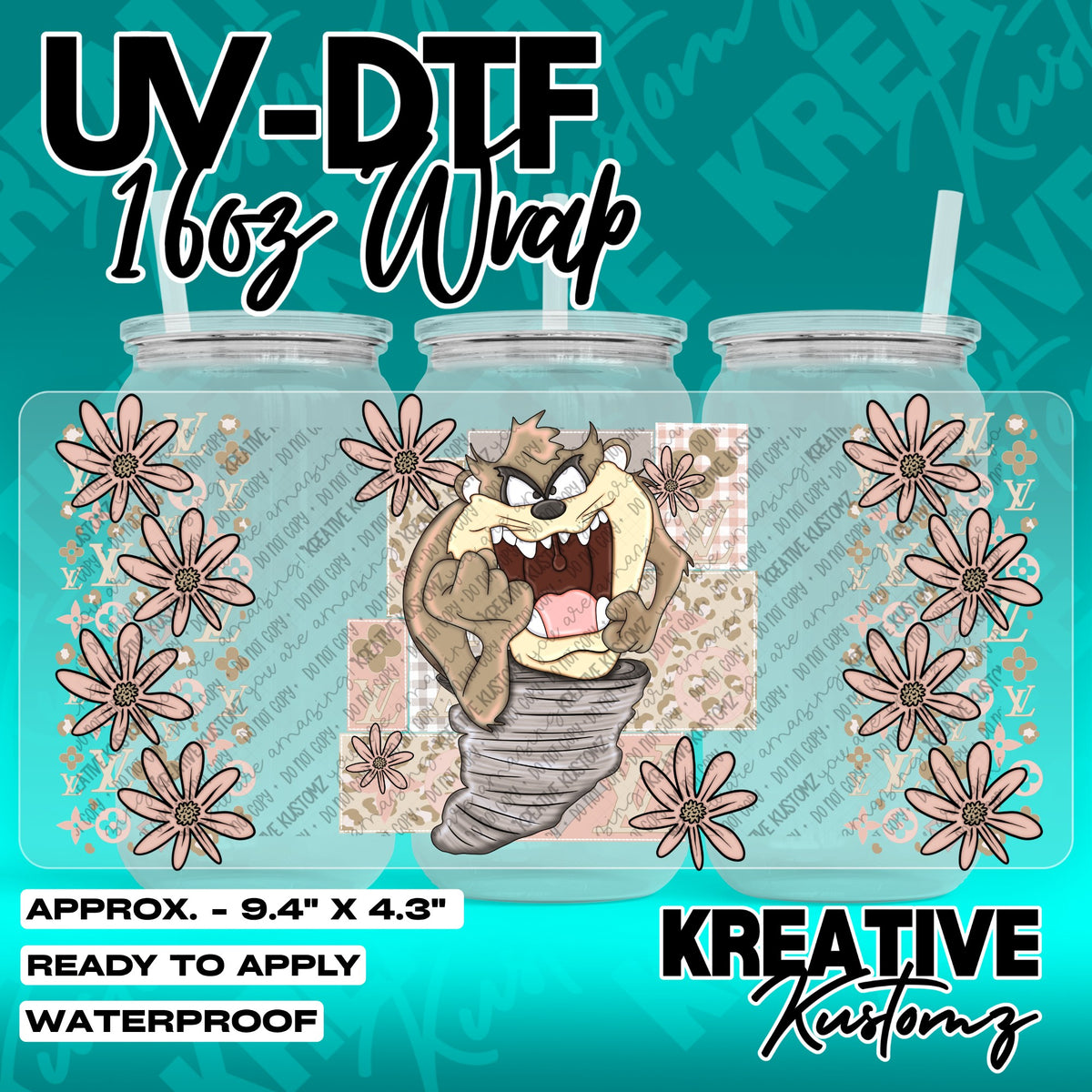 7868 | UV DTF Cup Wrap for 16oz Libbey Glass
