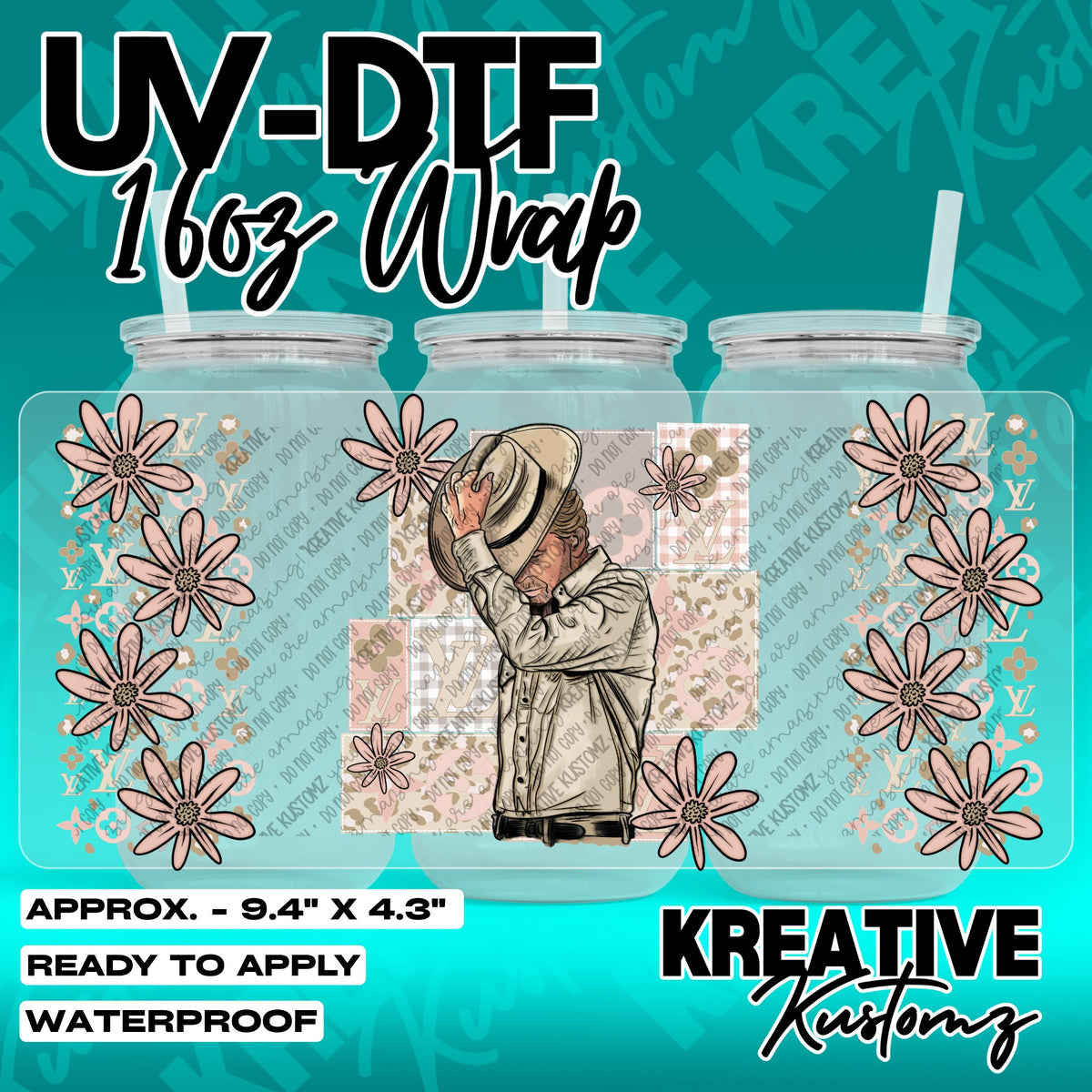 7869 | UV DTF Cup Wrap for 16oz Libbey Glass