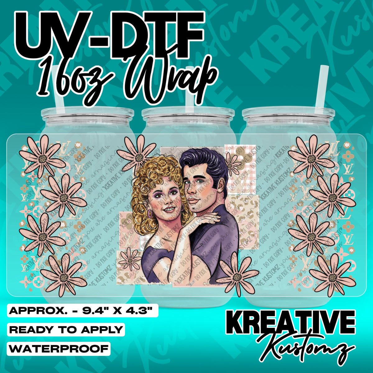 7870 | UV DTF Cup Wrap for 16oz Libbey Glass